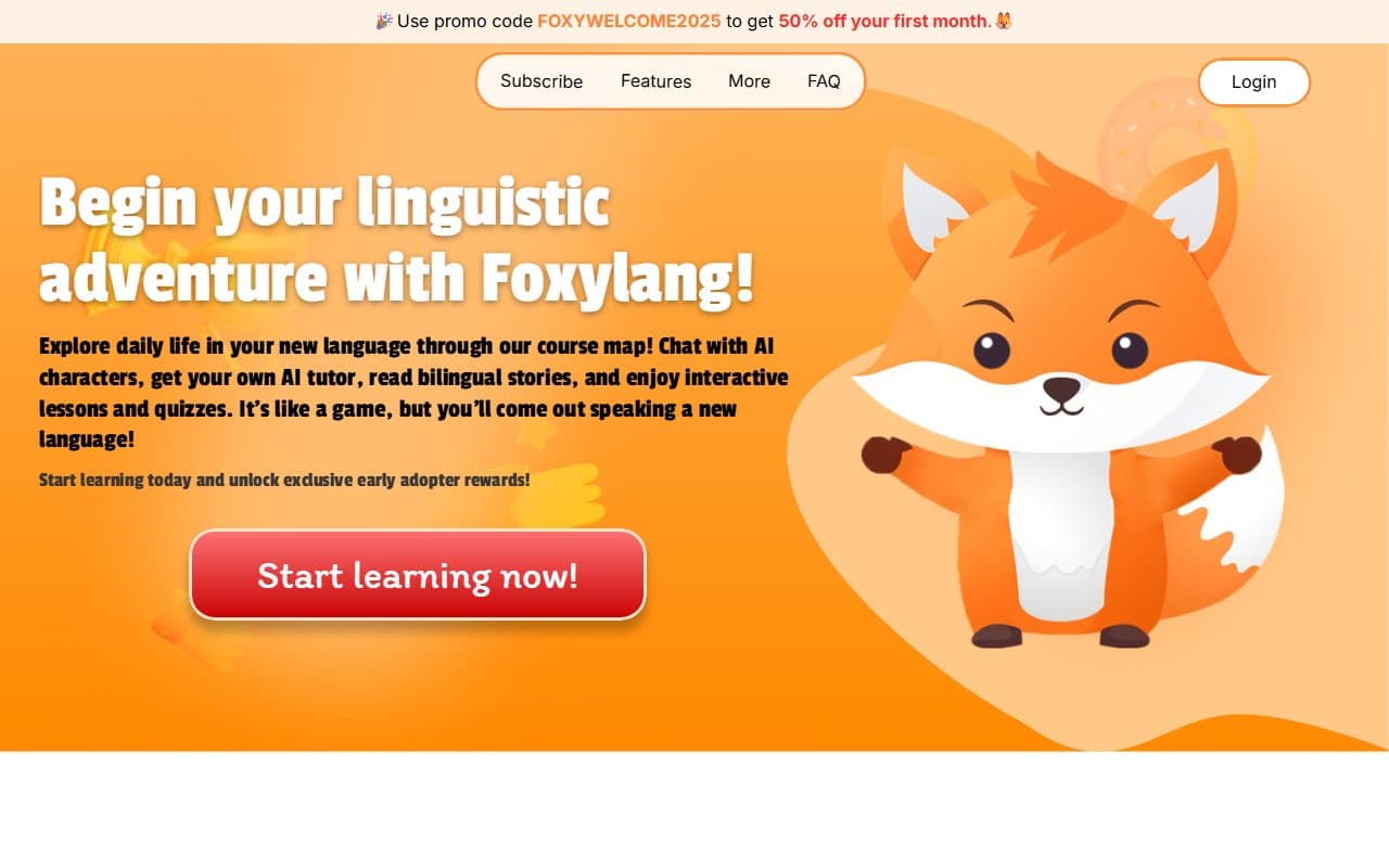 Foxylang website preview